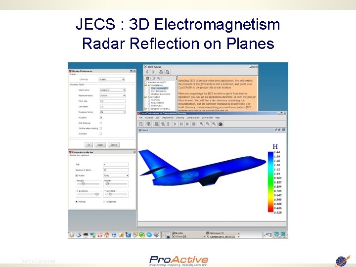 JECS : 3 D Electromagnetism Radar Reflection on Planes 75 Denis Caromel 