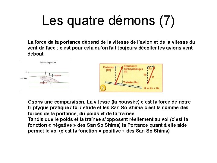 Les quatre démons (7) La force de la portance dépend de la vitesse de