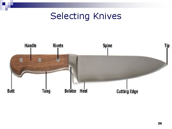 Selecting Knives 20 