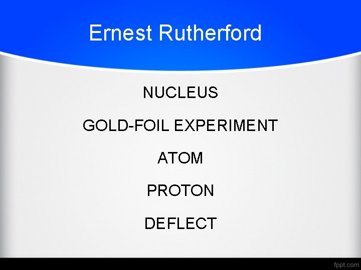 Ernest Rutherford NUCLEUS GOLD-FOIL EXPERIMENT ATOM PROTON DEFLECT 