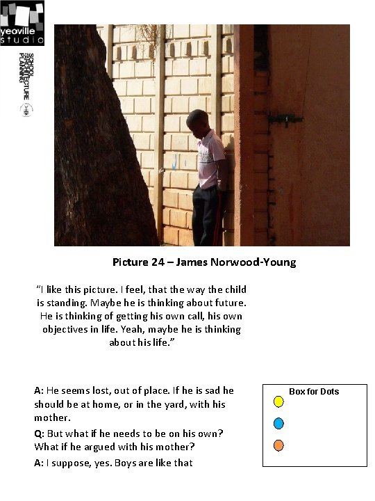 Picture 24 – James Norwood-Young “I like this picture. I feel, that the way