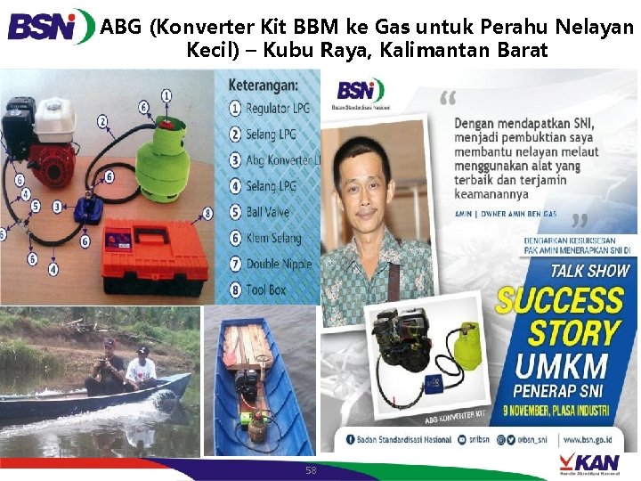 ABG (Konverter Kit BBM ke Gas untuk Perahu Nelayan Kecil) – Kubu Raya, Kalimantan