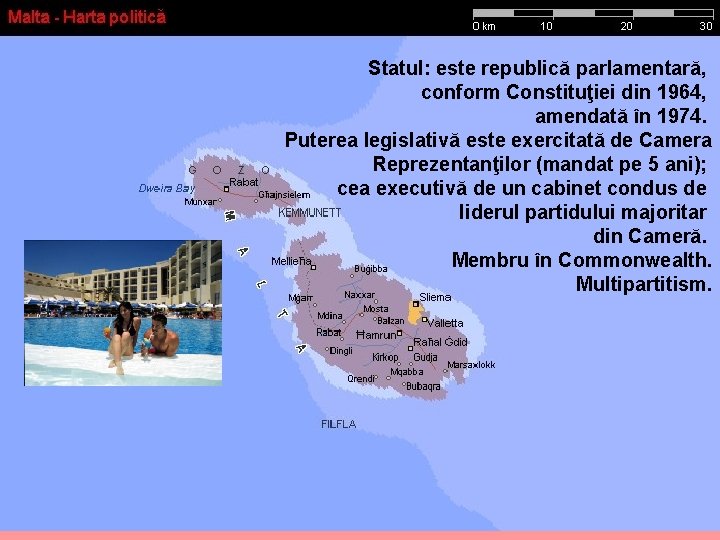 Statul: este republică parlamentară, conform Constituţiei din 1964, amendată în 1974. Puterea legislativă este