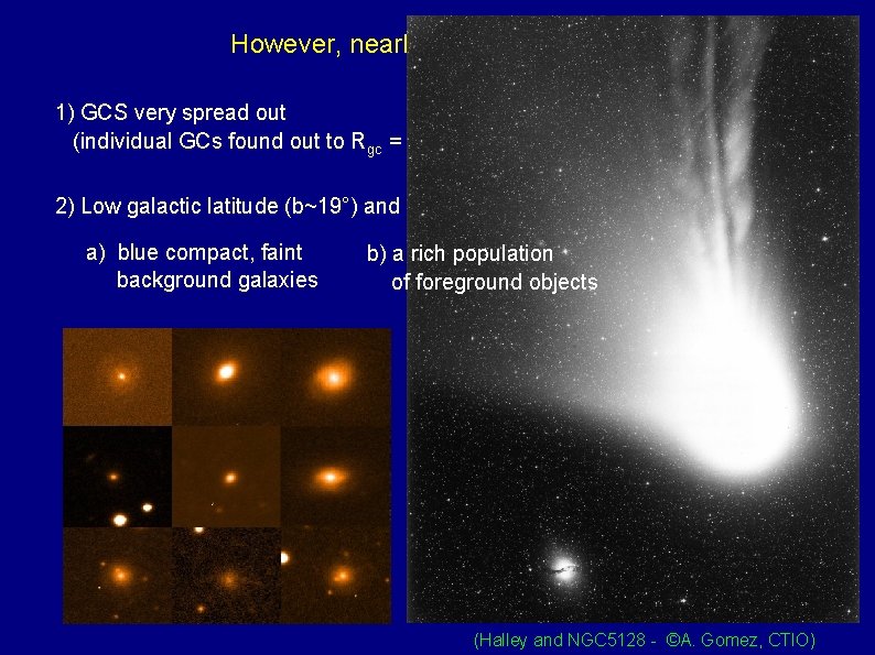 However, nearby is good and bad. . . 1) GCS very spread out (individual