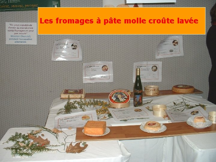 Les fromages à pâte molle croûte lavée S. Beldio Lycée J Monnet Limoges 
