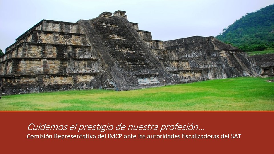 Cuidemos el prestigio de nuestra profesión… Comisión Representativa del IMCP ante las autoridades fiscalizadoras