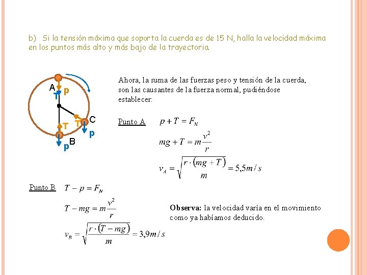 b) Si la tensión máxima que soporta la cuerda es de 15 N, halla