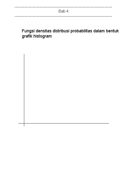---------------------------------------Bab 4 --------------------------------------- Fungsi densitas distribusi probabilitas dalam bentuk grafik histogram 