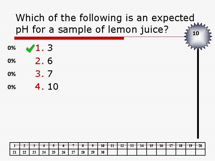 Which of the following is an expected p. H for a sample of lemon