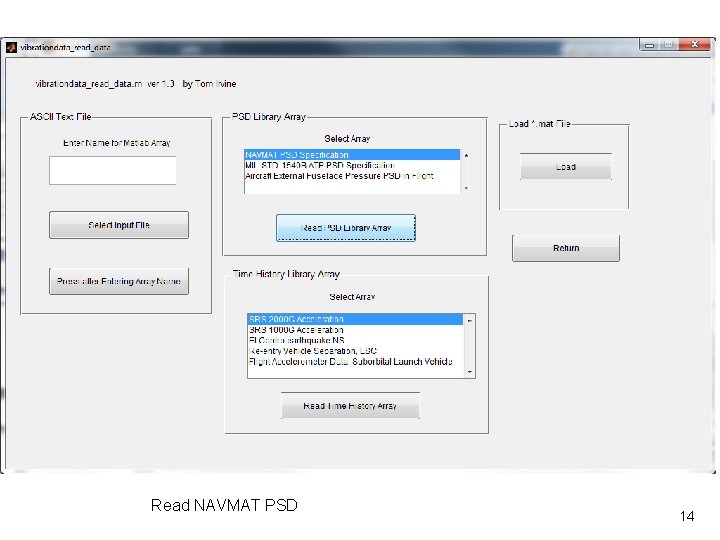 Exercise Read NAVMAT PSD Vibrationdata 14 