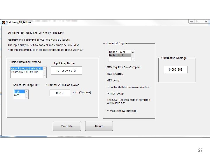 Exercise Vibrationdata 27 