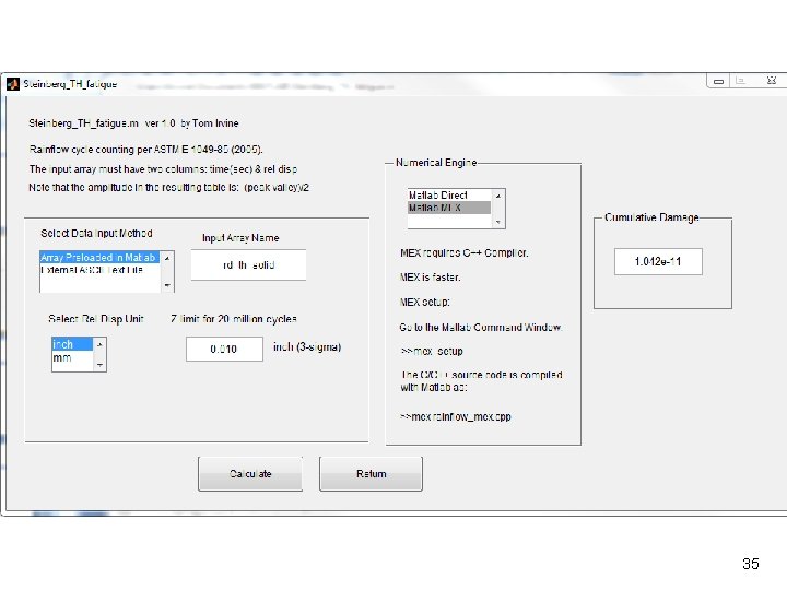 Exercise 3, Solid Rocket Motor Base Input Vibrationdata 35 