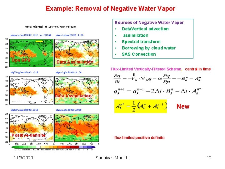 Example: Removal of Negative Water Vapor Sources of Negative Water Vapor • Data. Vertical