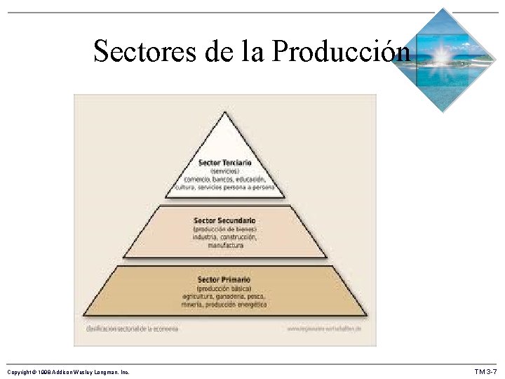 Sectores de la Producción Copyright © 1998 Addison Wesley Longman, Inc. TM 3 -7