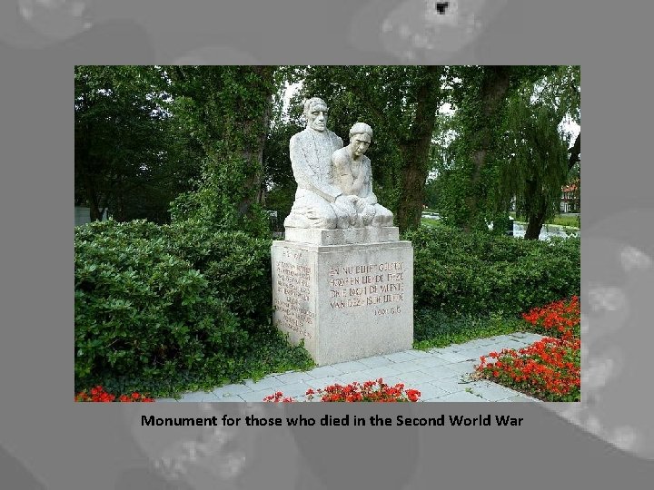 Monument for those who died in the Second World War Monument for those who died in the Second World War