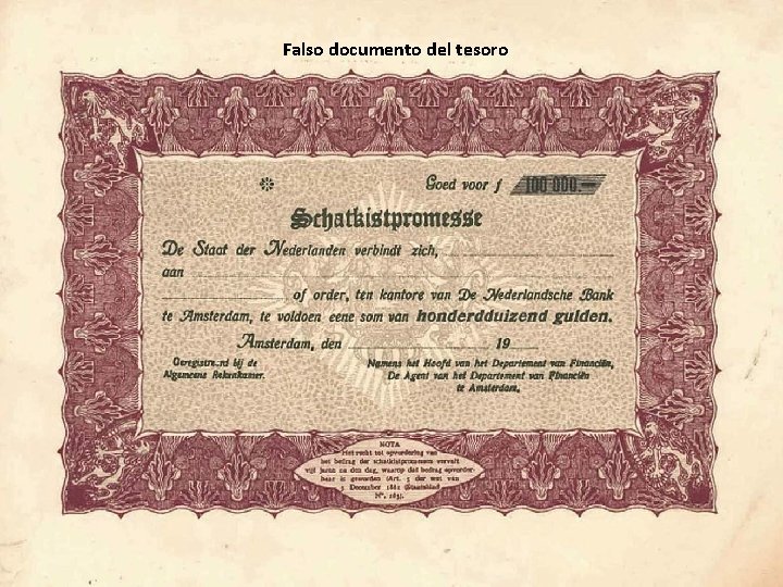 Falso documento del tesoro 