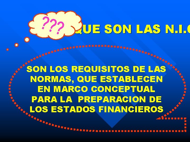 QUE SON LAS N. I. C SON LOS REQUISITOS DE LAS NORMAS, QUE ESTABLECEN