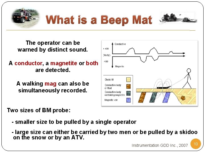 What is a Beep Mat The operator can be warned by distinct sound. A