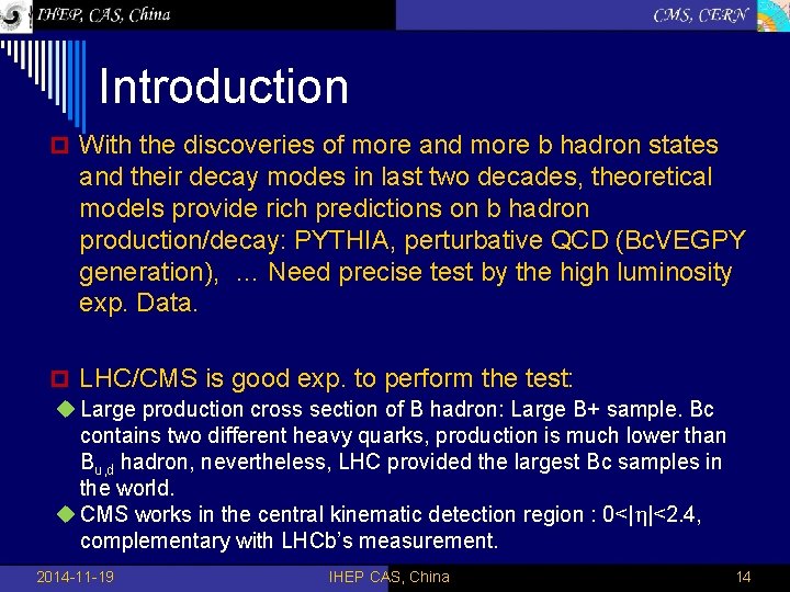 Introduction p With the discoveries of more and more b hadron states and their