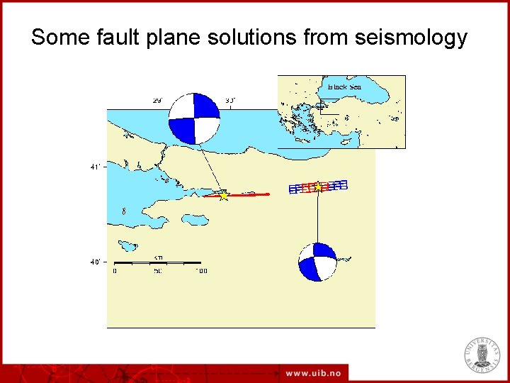 Some fault plane solutions from seismology 