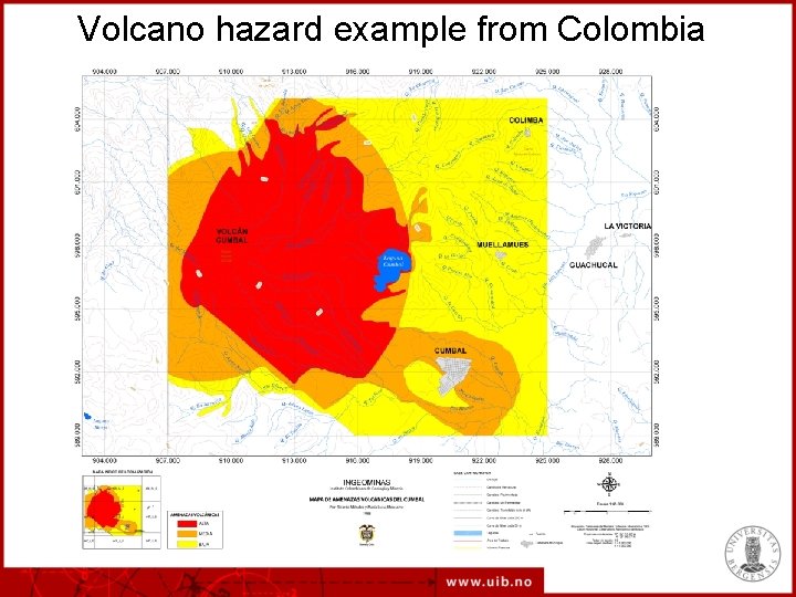 Volcano hazard example from Colombia 