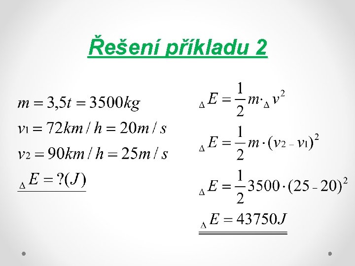 Řešení příkladu 2 