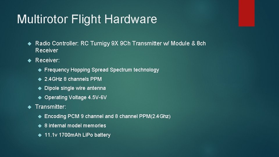 Multirotor Flight Hardware Radio Controller: RC Turnigy 9 X 9 Ch Transmitter w/ Module