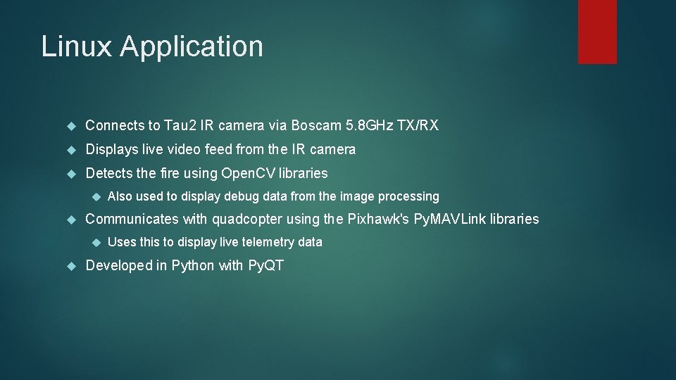 Linux Application Connects to Tau 2 IR camera via Boscam 5. 8 GHz TX/RX