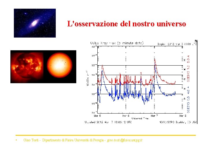 L'osservazione del nostro universo Il Sole • Gino Tosti - Dipartimento di Fisica Università