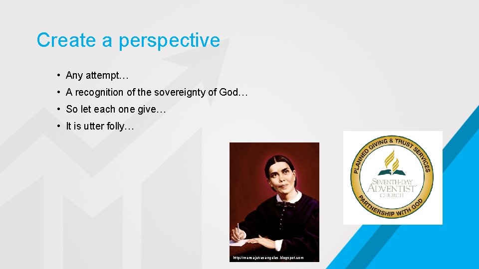Create a perspective • Any attempt… • A recognition of the sovereignty of God…