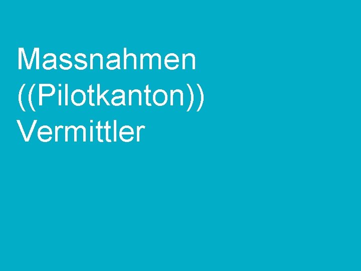 Massnahmen ((Pilotkanton)) Vermittler TT. MM. JJ Kunde | Projekt | ggf. Anlass 