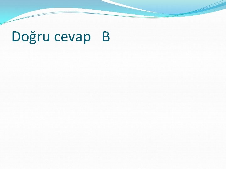 Doğru cevap B 