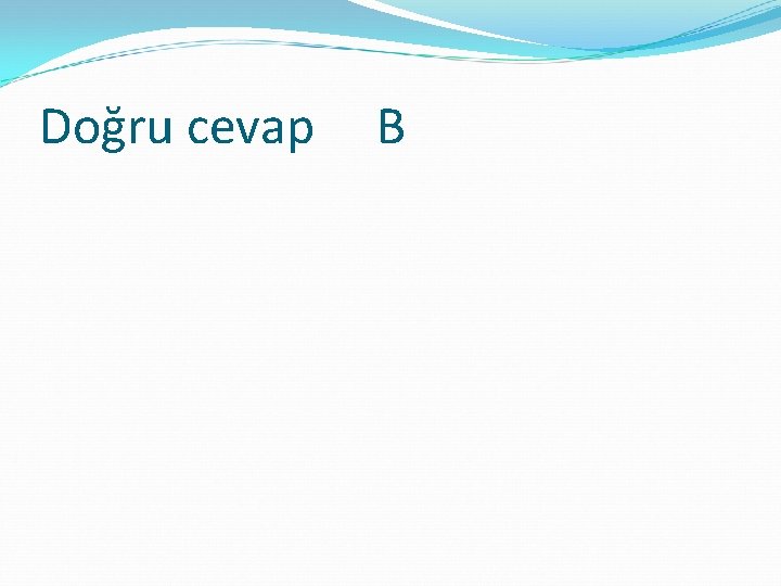 Doğru cevap B 