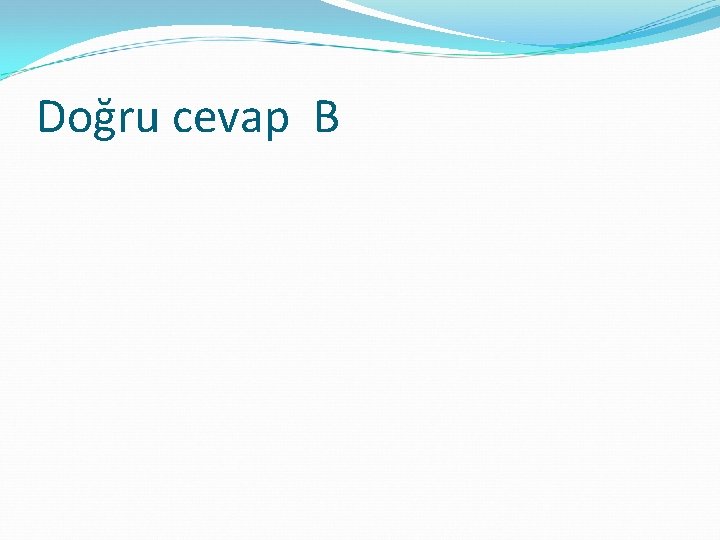 Doğru cevap B 