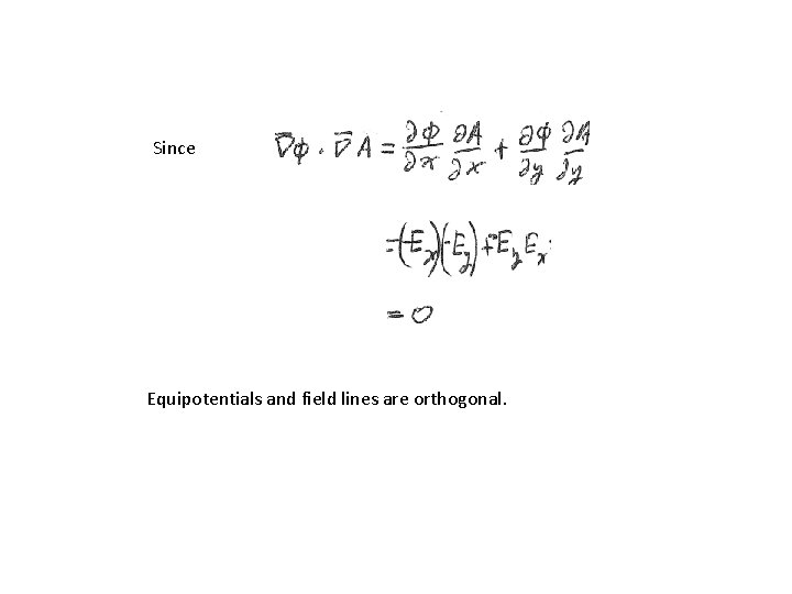 Since Equipotentials and field lines are orthogonal. 