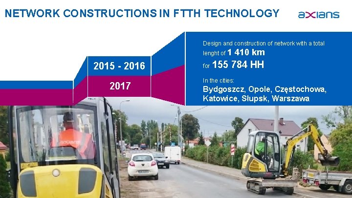 NETWORK CONSTRUCTIONS IN FTTH TECHNOLOGY Design and construction of network with a total lenght