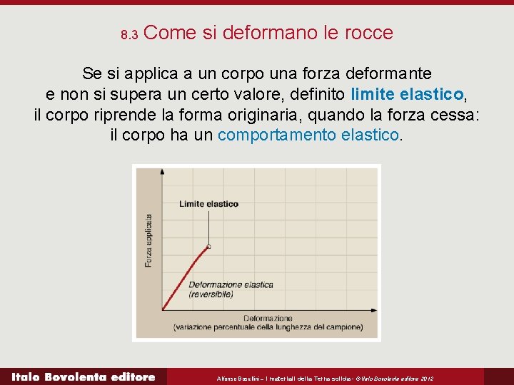 8. 3 Come si deformano le rocce Se si applica a un corpo una