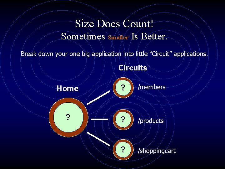 Size Does Count! Sometimes Smaller Is Better. Break down your one big application into