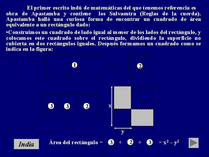 El primer escrito indú de matemáticas del que tenemos referencia es obra de Apastamba