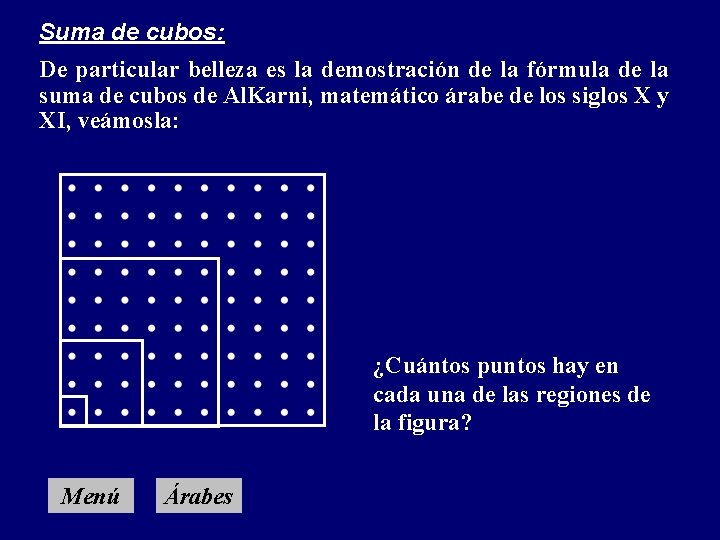 Suma de cubos: De particular belleza es la demostración de la fórmula de la