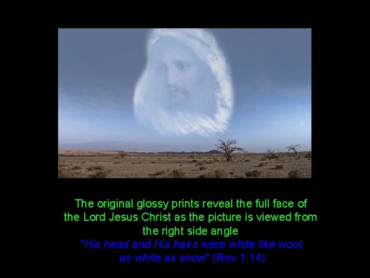 The original glossy prints reveal the full face of the Lord Jesus Christ as