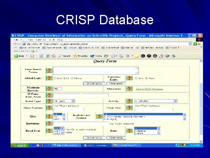 CRISP Database 