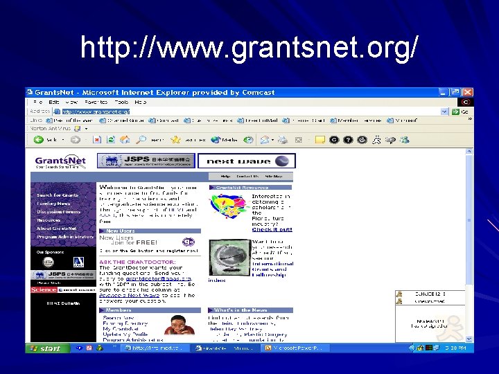 http: //www. grantsnet. org/ 