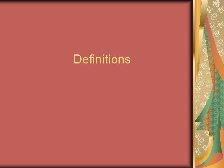Definitions 