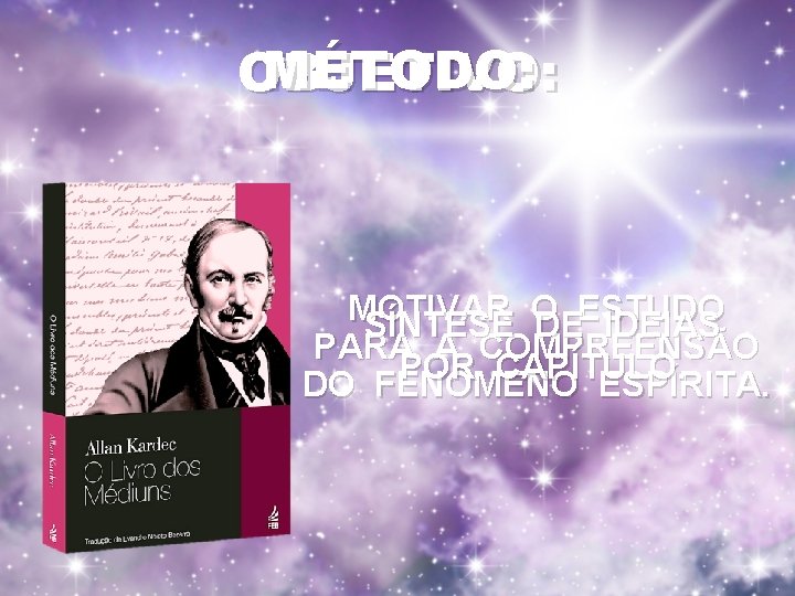 MÉTODO: OBJETIVO: MOTIVAR O ESTUDO SÍNTESE DE IDEIAS PARA A COMPREENSÃO POR CAPÍTULO. DO