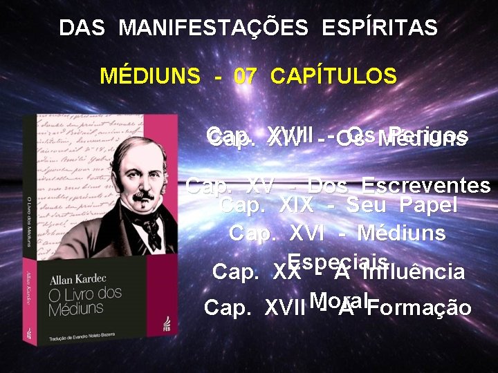 DAS MANIFESTAÇÕES ESPÍRITAS MÉDIUNS - 07 CAPÍTULOS Cap. Os Médiuns Perigos XIV - -