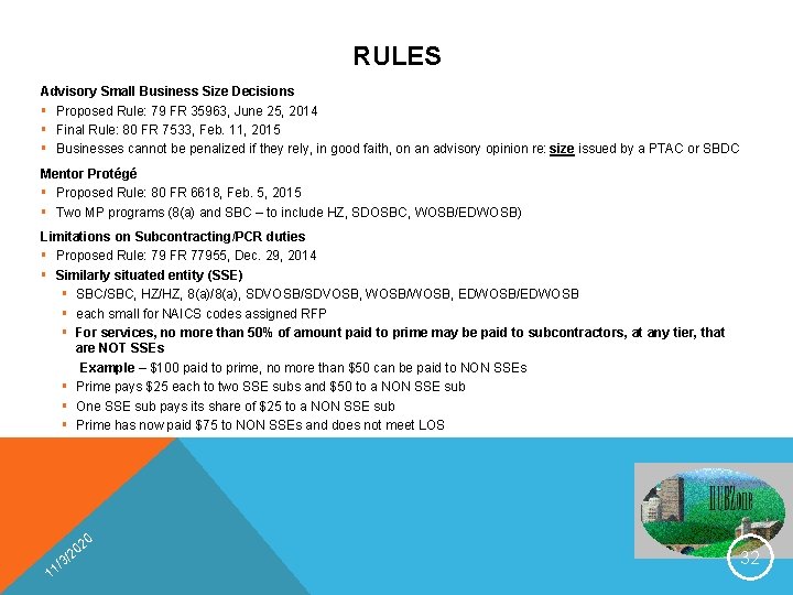 RULES Advisory Small Business Size Decisions § Proposed Rule: 79 FR 35963, June 25,