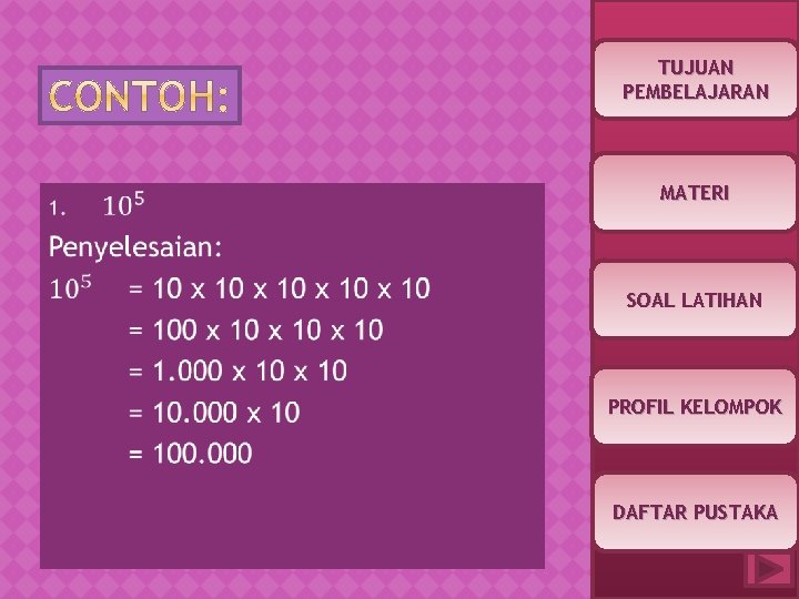 TUJUAN PEMBELAJARAN MATERI SOAL LATIHAN PROFIL KELOMPOK DAFTAR PUSTAKA 