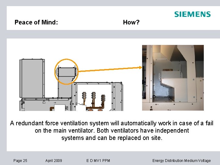 Peace of Mind: How? A redundant force ventilation system will automatically work in case