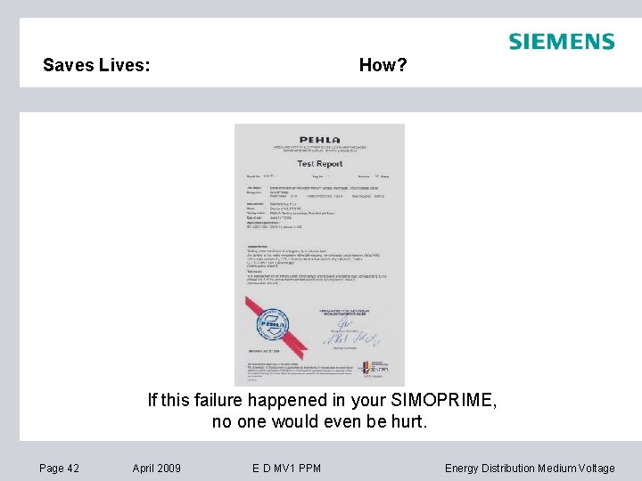 Saves Lives: How? If this failure happened in your SIMOPRIME, no one would even